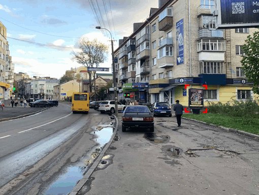 Ситилайт формат 1.2х1.8м №267232 в городе Ровно (Ровенская область) `Ситилайт №267232 в городе Ровно (Ровенская область), размещение наружной рекламы, IDMedia-аренда по самым низким ценам!`