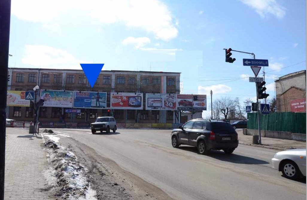 Білборд формат Призма 3х6м №267804 в городе Бердичів (Житомирська область) Білборд №267804 в місті Бердичів (Житомирська область), розміщення зовнішнішньої реклами, IDMedia-оренда найнижчі ціни!