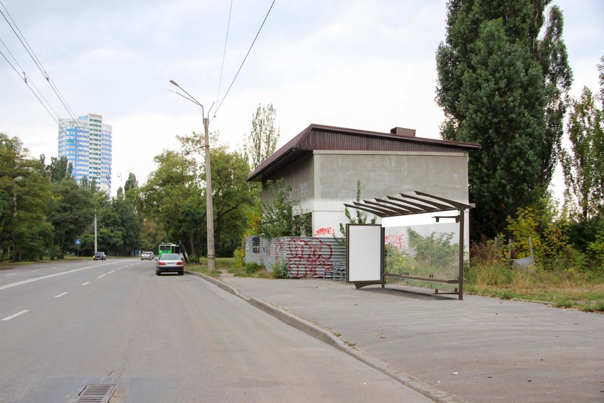 Зупинка №268906 в місті Харків (Харківська область), розміщення зовнішнішньої реклами, IDMedia-оренда найнижчі ціни!