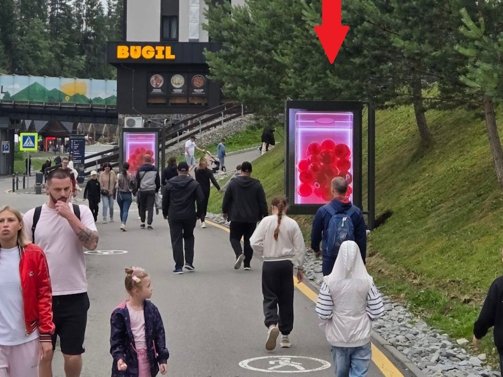 `Экран №269642 в городе Буковель (Ивано-Франковская область), размещение наружной рекламы, IDMedia-аренда по самым низким ценам!`