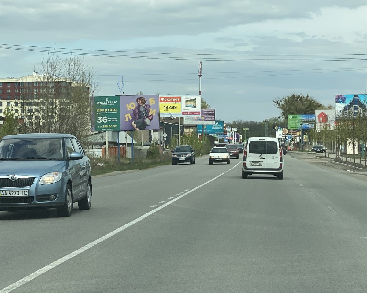 Білборд формат 3x6м №269721 в городе Вишневе (Київська область) Білборд №269721 в місті Вишневе (Київська область), розміщення зовнішнішньої реклами, IDMedia-оренда найнижчі ціни!
