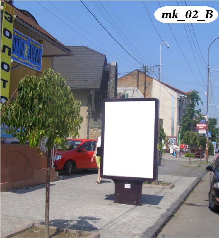Сітілайт №270054 в місті Мукачево (Закарпатська область), розміщення зовнішнішньої реклами, IDMedia-оренда найнижчі ціни!