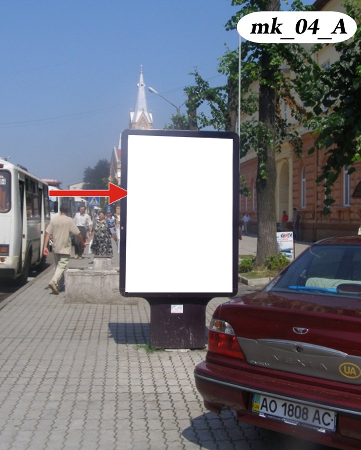 Сітілайт №270057 в місті Мукачево (Закарпатська область), розміщення зовнішнішньої реклами, IDMedia-оренда найнижчі ціни!
