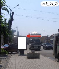Сітілайт у місті Мукачево #270058 за адресою Мукачево, вул. Миру (УкрСоцБанк) Сітілайт №270058 в місті Мукачево (Закарпатська область), розміщення зовнішнішньої реклами, IDMedia-оренда найнижчі ціни!