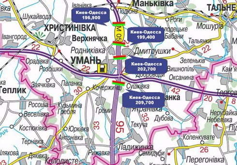 IDMedia Наружная реклама в городе Черкассы трасса (Черкасская область), Арку в городе Черкассы трасса №27644 схема