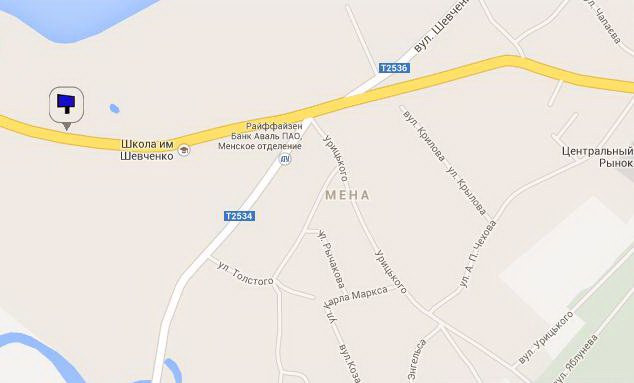 IDMedia Наружная реклама в городе Мена (Черниговская область), Билборд в городе Мена №5321 схема