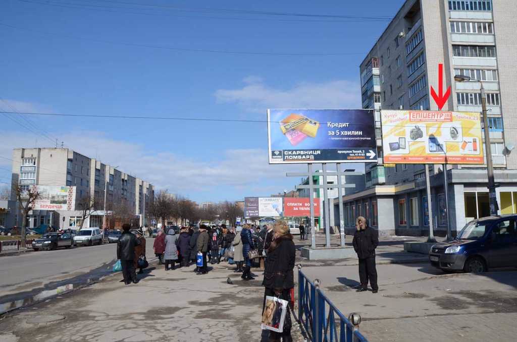 Билборд формат 3x6 №53617 в городе Бердичев (Житомирская область) `Билборд №53617 в городе Бердичев (Житомирская область), размещение наружной рекламы, IDMedia-аренда по самым низким ценам!`