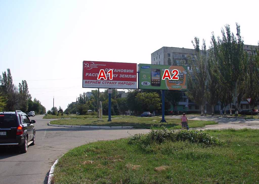 Білборд №59618 в місті Лисичанськ (Луганська область), розміщення зовнішнішньої реклами, IDMedia-оренда найнижчі ціни!