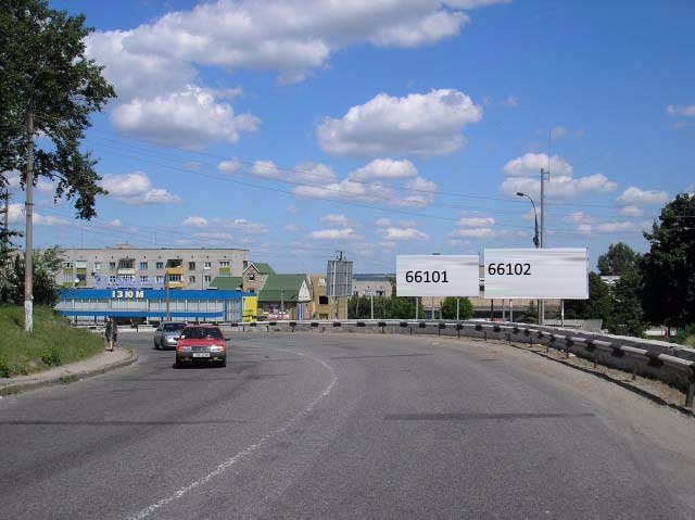 Білборд №66101 в місті Ізюм (Харківська область), розміщення зовнішнішньої реклами, IDMedia-оренда найнижчі ціни!
