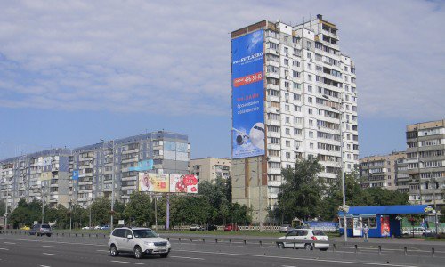 Брандмауер №66660 в місті Київ (Київська область), розміщення зовнішнішньої реклами, IDMedia-оренда найнижчі ціни!
