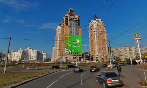 Брандмауер №66694 в місті Київ (Київська область), розміщення зовнішнішньої реклами, IDMedia-оренда найнижчі ціни!