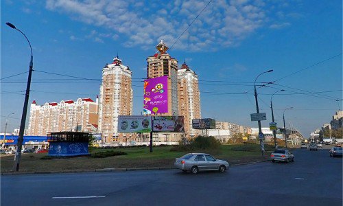 Брандмауер №66695 в місті Київ (Київська область), розміщення зовнішнішньої реклами, IDMedia-оренда найнижчі ціни!