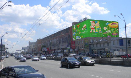 Брандмауер №66706 в місті Київ (Київська область), розміщення зовнішнішньої реклами, IDMedia-оренда найнижчі ціни!