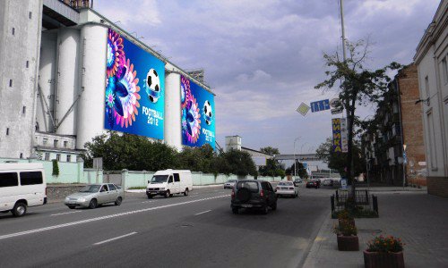 Брандмауер №66711 в місті Київ (Київська область), розміщення зовнішнішньої реклами, IDMedia-оренда найнижчі ціни!