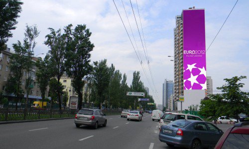 Брандмауер №66731 в місті Київ (Київська область), розміщення зовнішнішньої реклами, IDMedia-оренда найнижчі ціни!