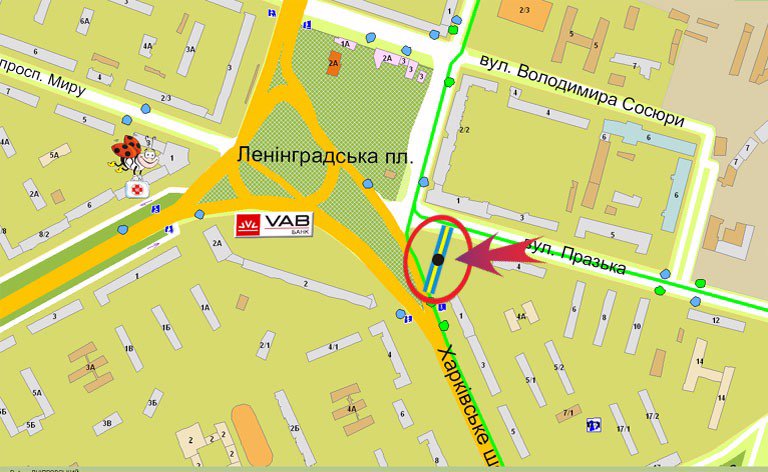 IDMedia Наружная реклама в городе Киев (Киевская область), Билборд в городе Киев №7007 схема