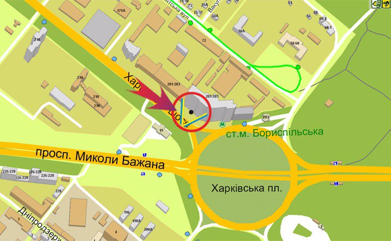 IDMedia Наружная реклама в городе Киев (Киевская область), Билборд в городе Киев №7188 схема