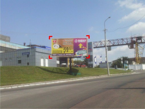 `Билборд №91547 в городе Луцк (Волынская область), размещение наружной рекламы, IDMedia-аренда по самым низким ценам!`