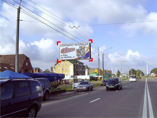 `Билборд №91570 в городе Луцк (Волынская область), размещение наружной рекламы, IDMedia-аренда по самым низким ценам!`