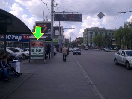 Зупинка №94299 в місті Дніпро (Дніпропетровська область), розміщення зовнішнішньої реклами, IDMedia-оренда найнижчі ціни!