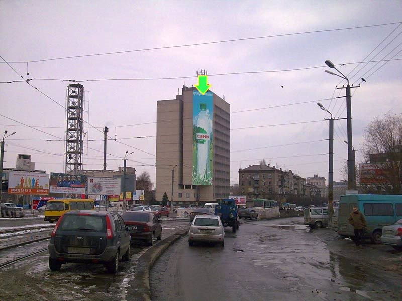 Брандмауер №94318 в місті Дніпро (Дніпропетровська область), розміщення зовнішнішньої реклами, IDMedia-оренда найнижчі ціни!