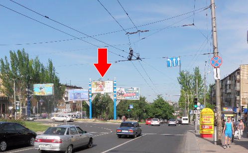 Билборд формат Призма 3x6 №9730 в городе Донецк (Донецкая область) `Билборд №9730 в городе Донецк (Донецкая область), размещение наружной рекламы, IDMedia-аренда по самым низким ценам!`